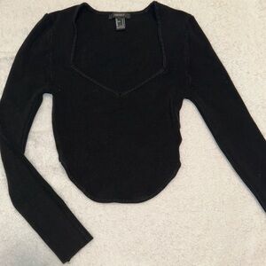 Forever 21 Classic Black Ribbed Top